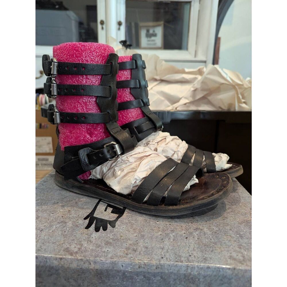 A.S.98 Gladiator Sandals Buckles Straps Women's 9.5 EU 40